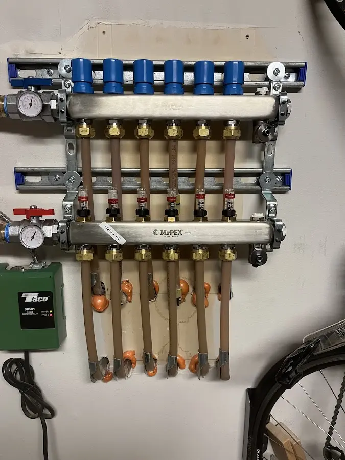 Plumber performing Gas Line Installation at a residential property in Wallington